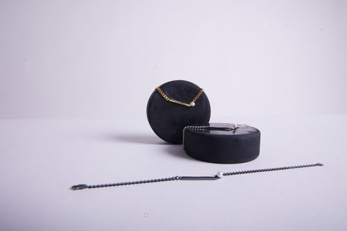 KHAOS "Ice Hockey" Pearl Bracelet – S925 Sterling Silver with Natural Freshwater Pearl