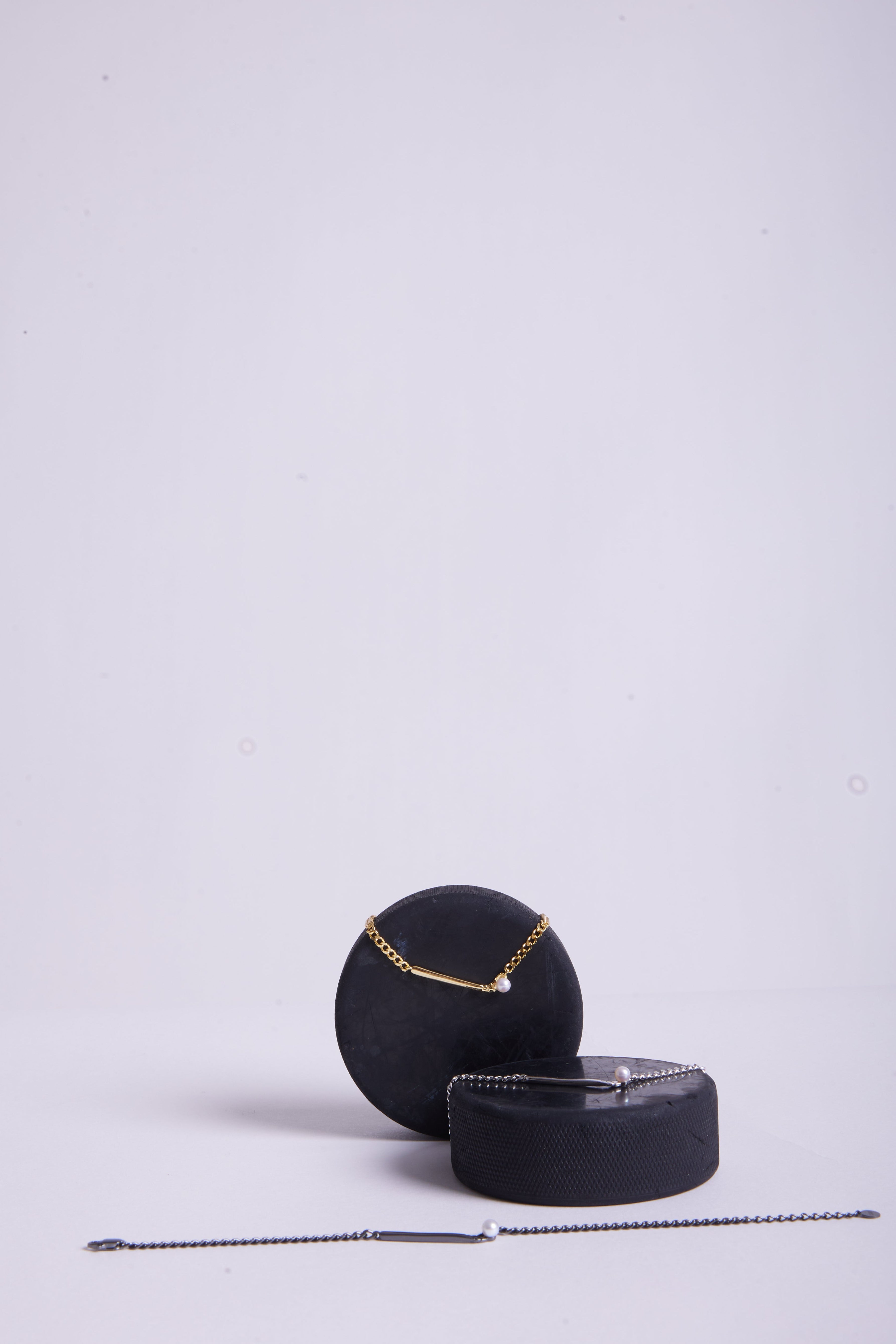 KHAOS "Ice Hockey" Pearl Bracelet – S925 Sterling Silver with Natural Freshwater Pearl